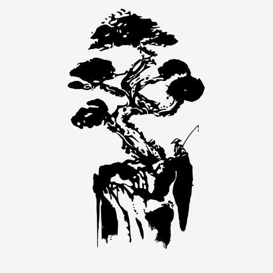 Bonsai Tree Fisherman Tattoo
