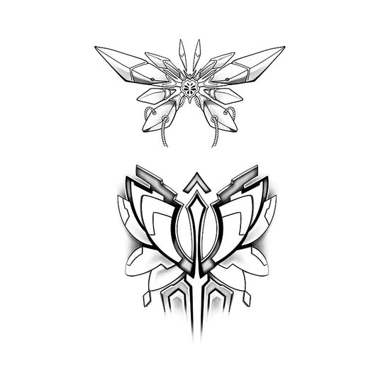 Geometric Butterfly Series Tattoo