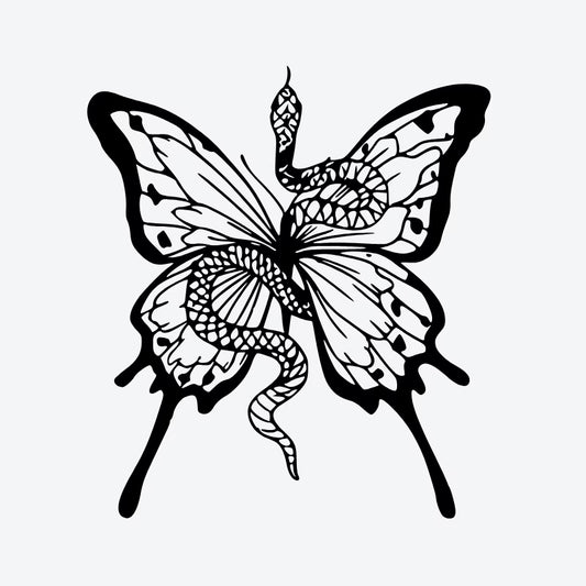 Butterfly Floral Tattoo