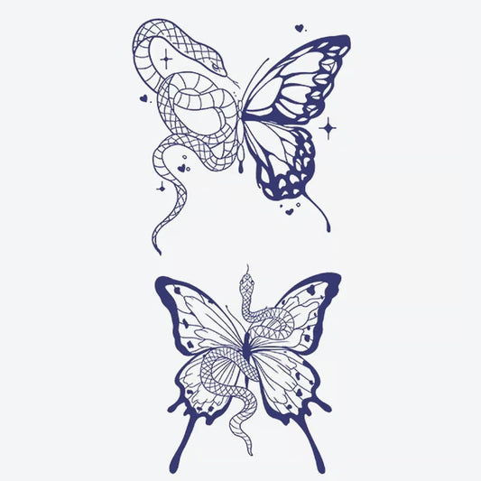 Snake Moon Symbol Tattoo