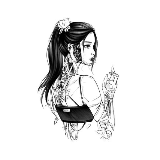 Cybernetic Woman Tattoo