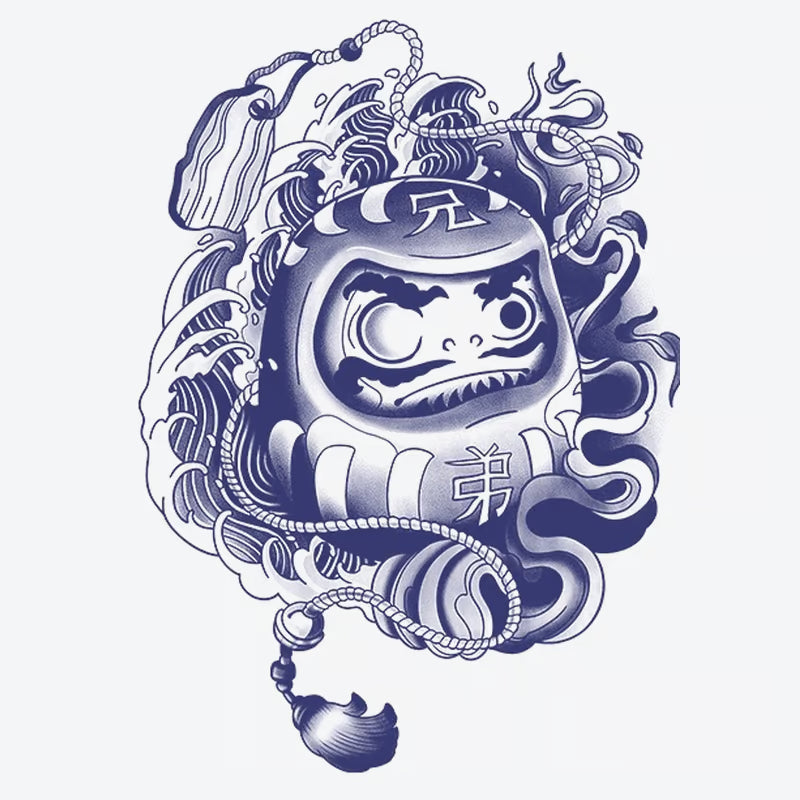 Daruma Wave Tattoo