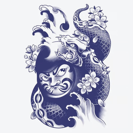 Dragon Wave Samurai Tattoo