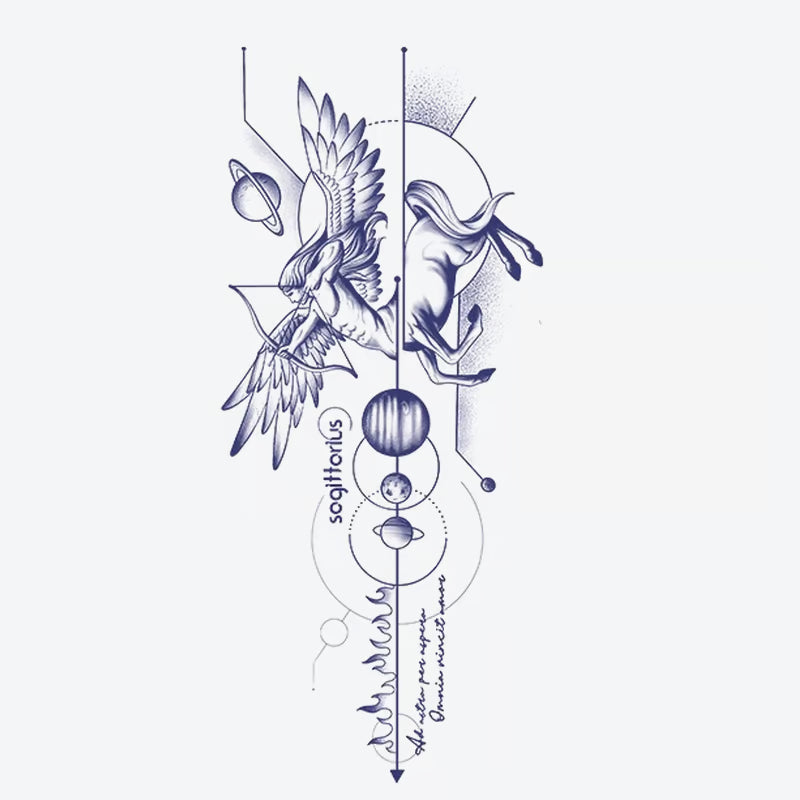 Pegasus Sagittarius Celestial Tattoo