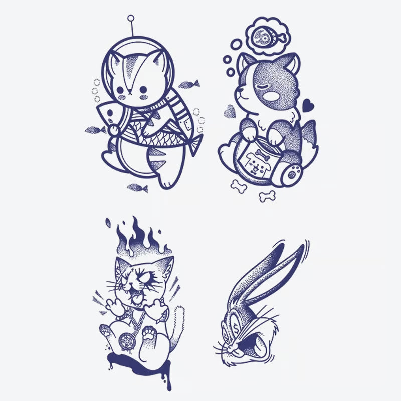 Cute Animal Series Tattoo