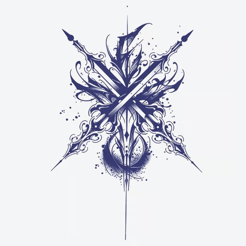 Ornate Sword Flourish Tattoo