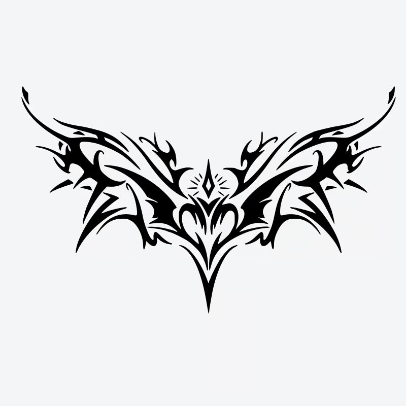 Mystical Tribal Wings Tattoo