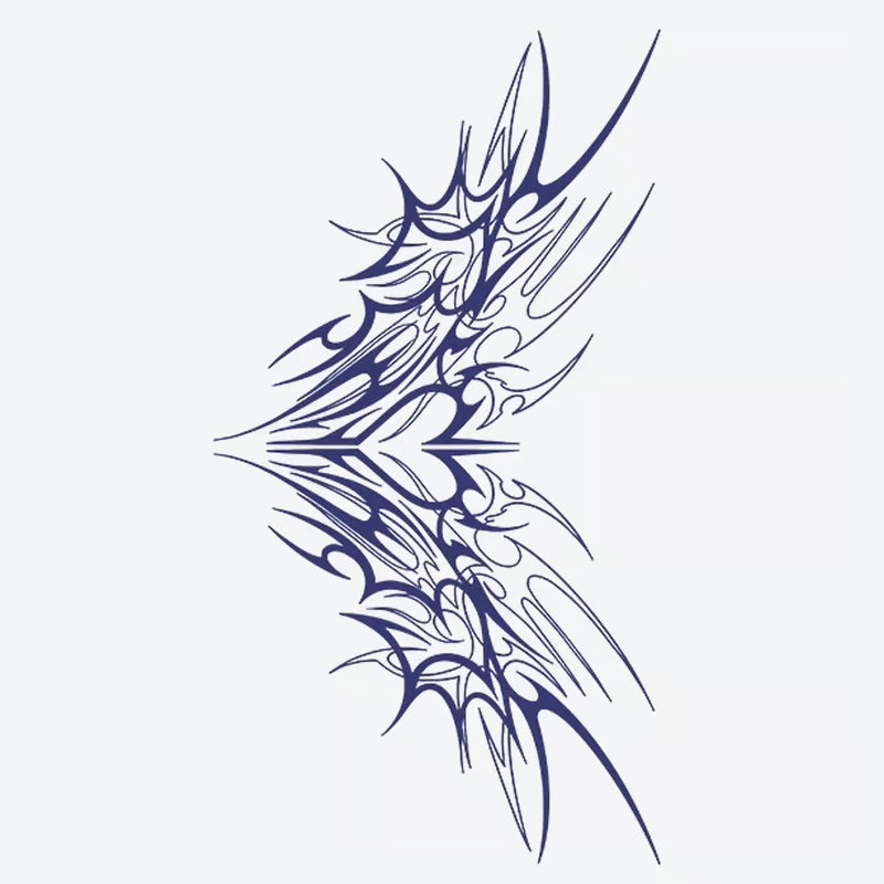 Tribal Heart Wings Tattoo