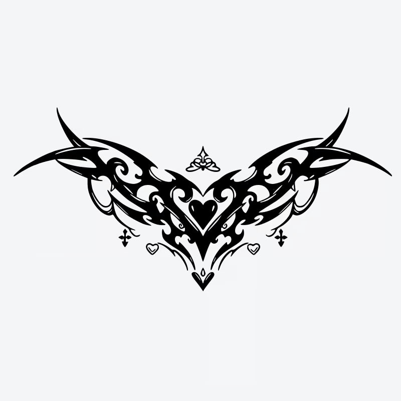 Tribal Heart Design Tattoo