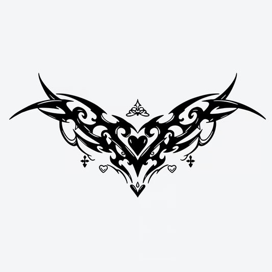 Tribal Heart Design Tattoo