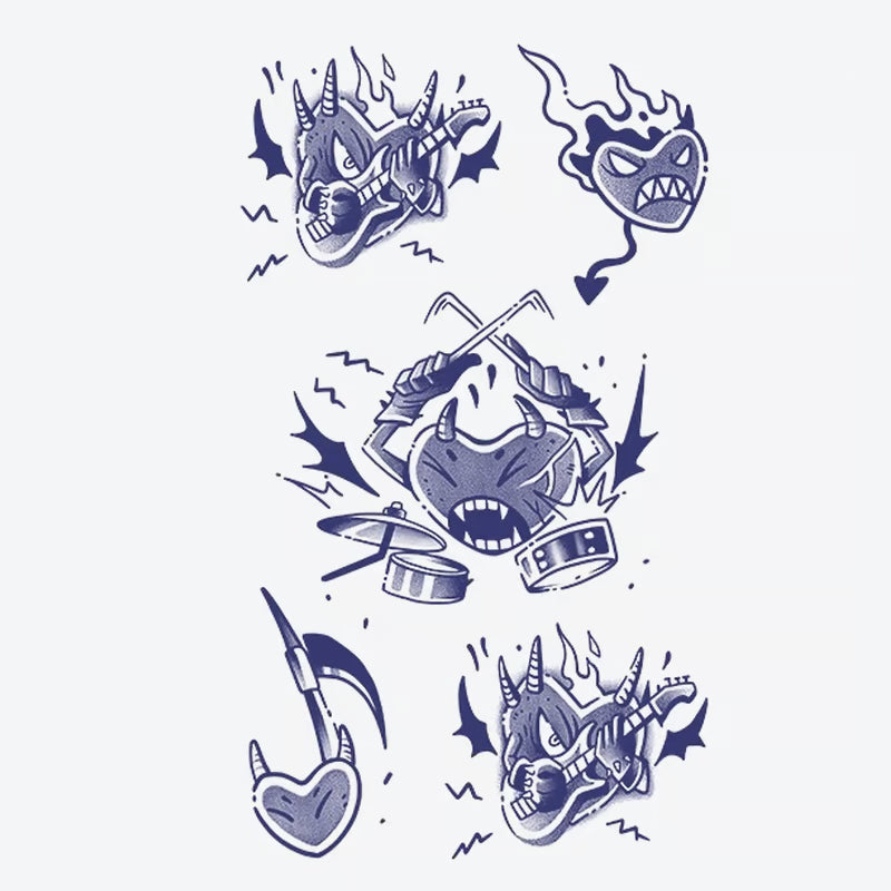 Demonic Rock Band Tattoo