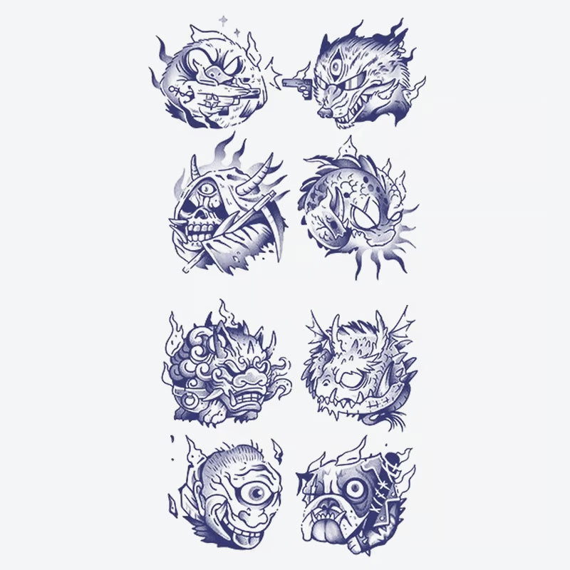 Monster Face Series Tattoo