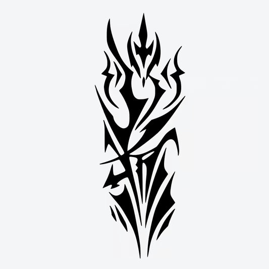 Tribal Flame Design Tattoo