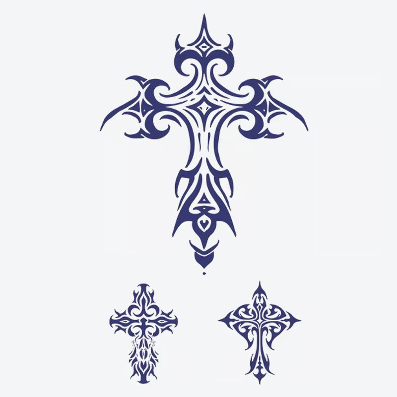 Tribal Cross Series Tattoo