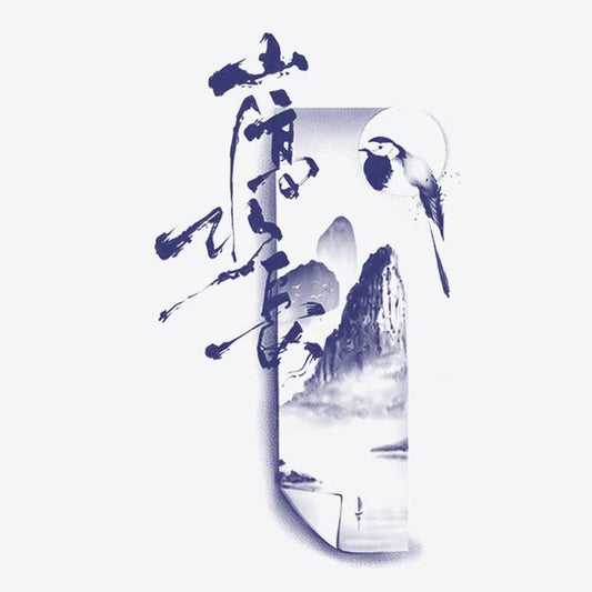 Mountain Bird Landscape Tattoo