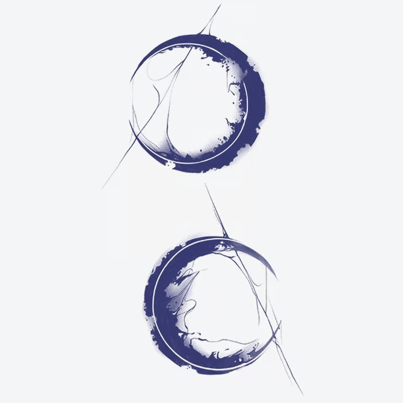 Abstract Circular Ink Tattoo