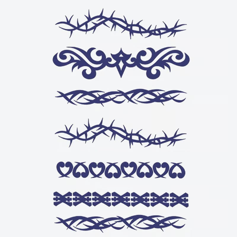 Decorative Floral Barbed Wire Tattoo