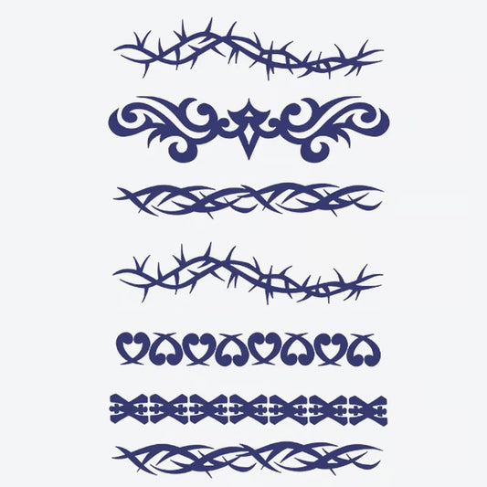 Decorative Floral Barbed Wire Tattoo