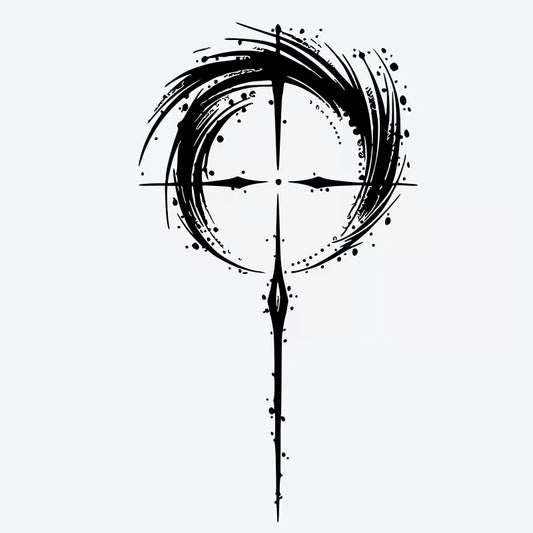 Abstract Cross Design Tattoo