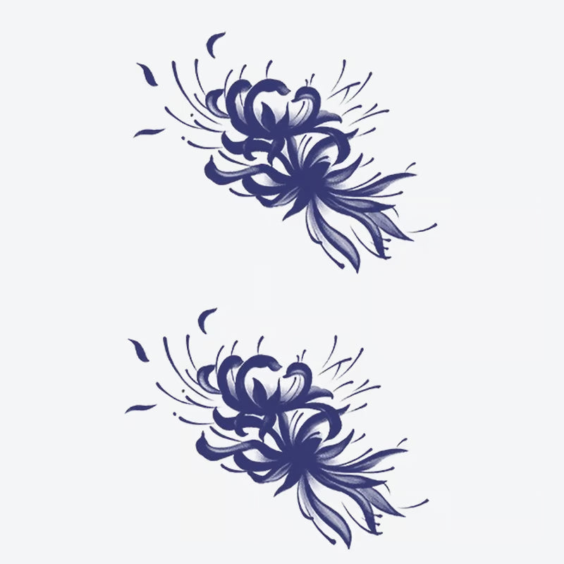 Floral Swirl Design Tattoo