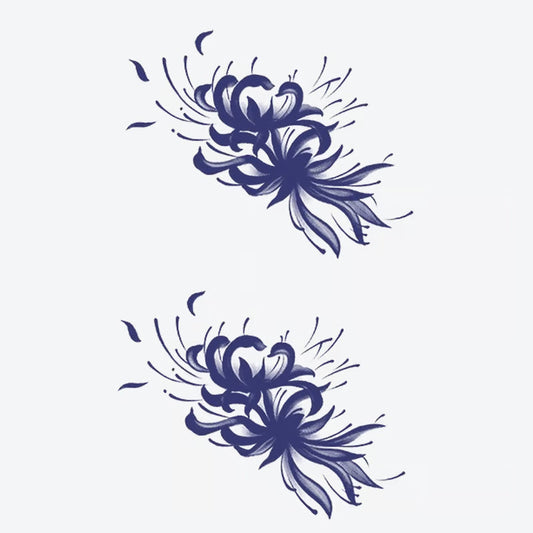 Floral Swirl Design Tattoo