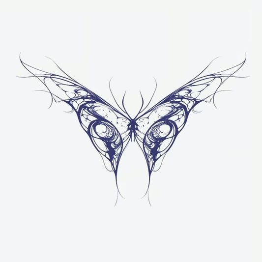 Intricate Butterfly Wings Tattoo