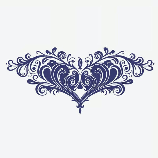 Ornate Heart Floral Tattoo