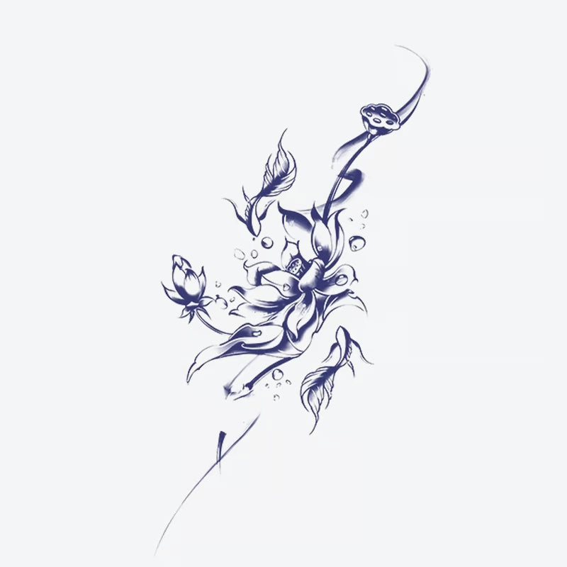 Lotus Blossom Water Tattoo
