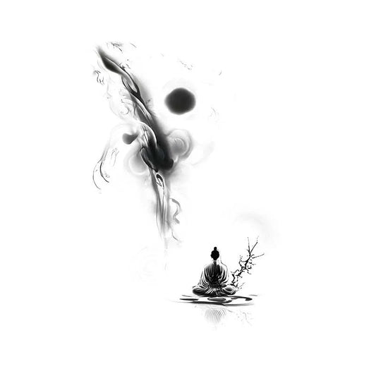 Buddha Meditation Abstract Tattoo