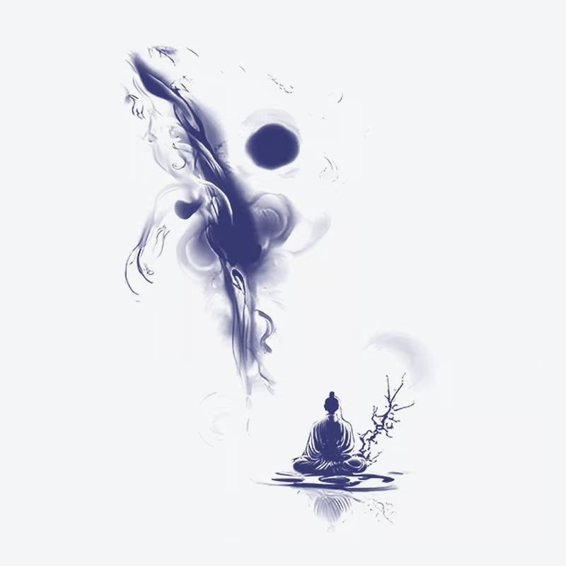 Buddha Meditation Abstract Tattoo