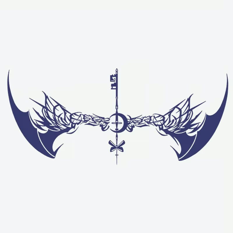 Wings Key Symbol Tattoo