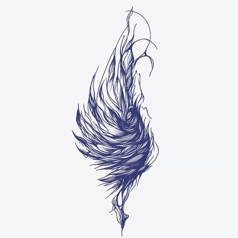 Feather Swirl Tattoo