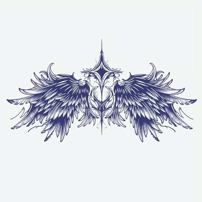 Wings And Star Tattoo