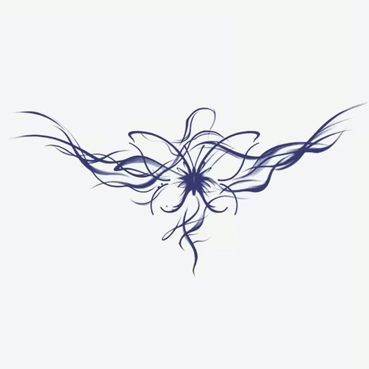 Abstract Flowing Lines Tattoo