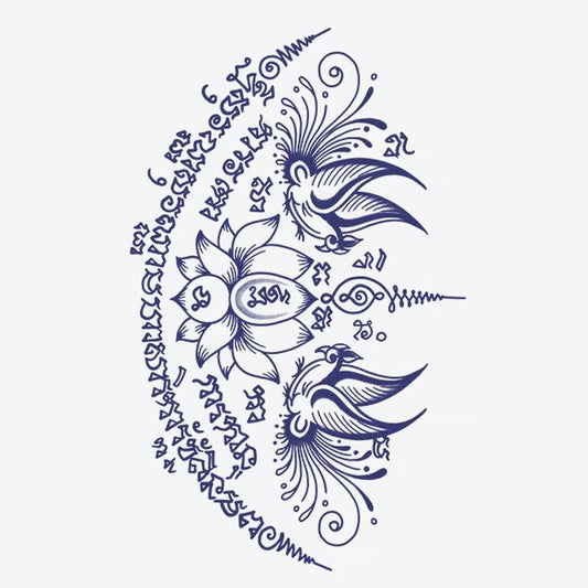 Lotus Bird Symbol Tattoo