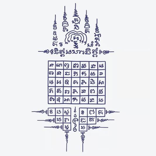 Mystical Symbols Grid Tattoo