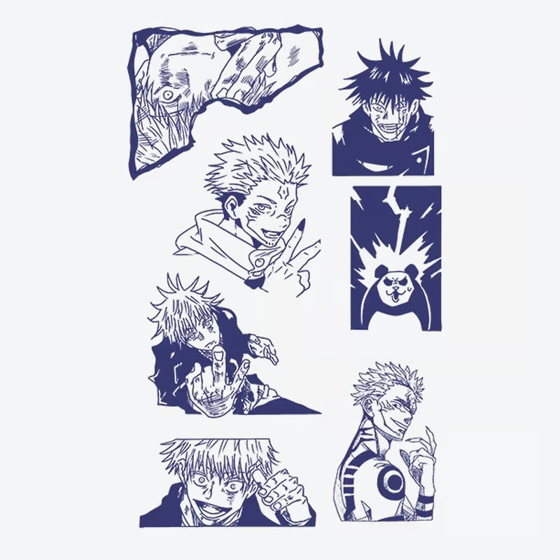 Anime Character Expressions Tattoo