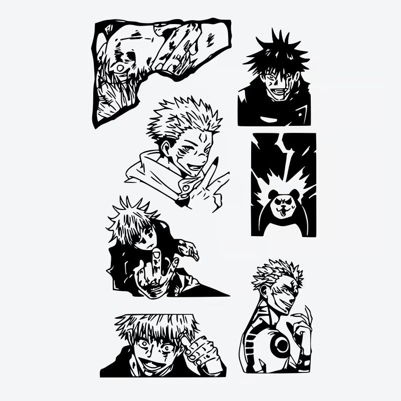 Anime Character Expressions Tattoo