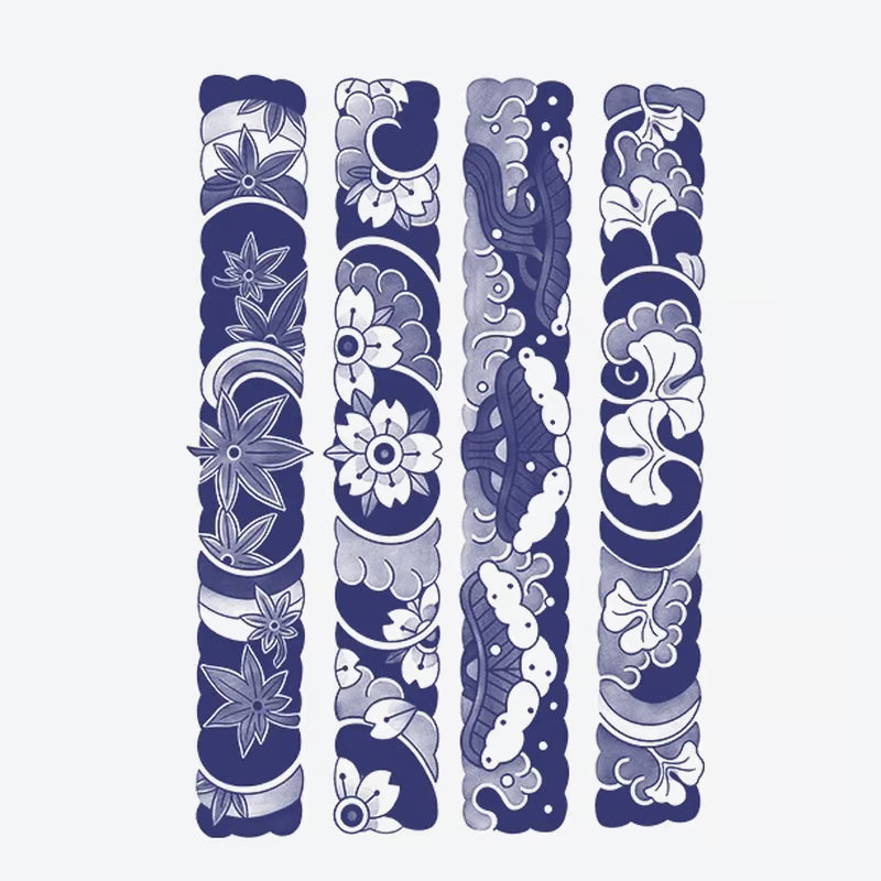 Floral Wave Pattern Series Tattoo