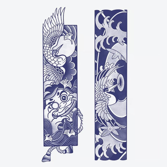 Japanese Style Dragon Crane Tattoo