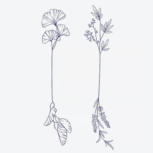 Floral Stem Series Tattoo
