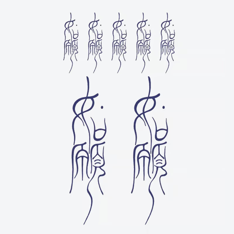 Abstract Line Art Series Tattoo