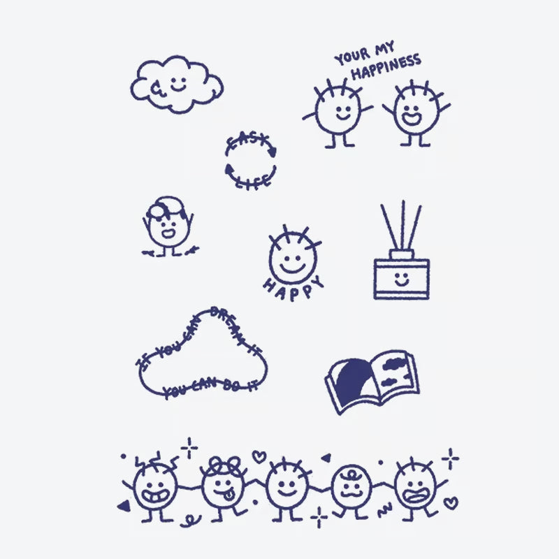 Happy Friends And Symbols Tattoo