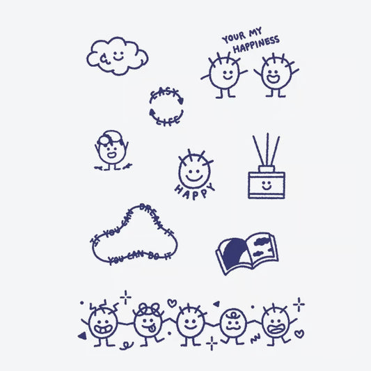 Happy Friends And Symbols Tattoo