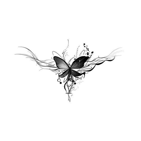 Butterfly Flourish Tattoo