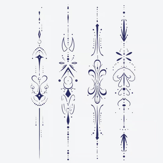 Ornamental Line Series Tattoo
