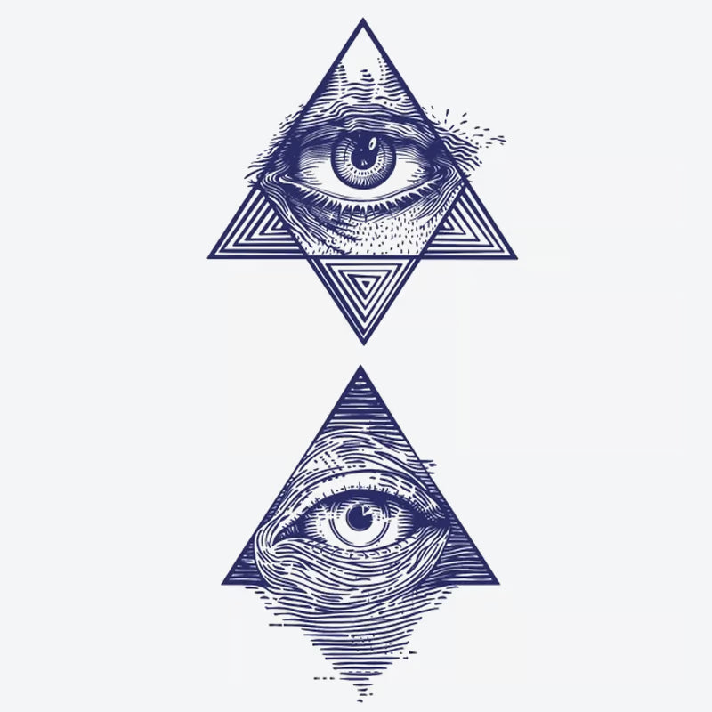 All-Seeing Eye Triangle Tattoo