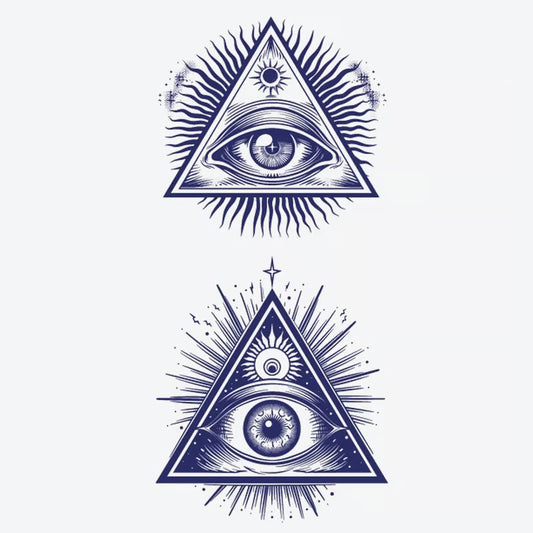 Eye Triangle Series Tattoo
