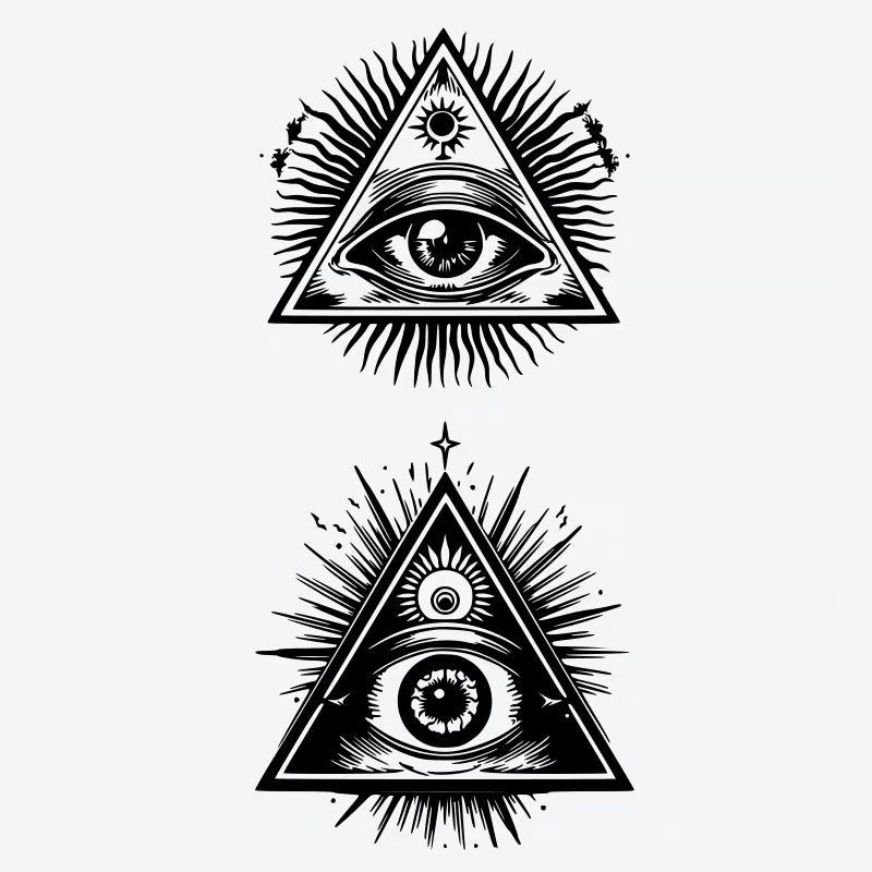 Eye Triangle Series Tattoo
