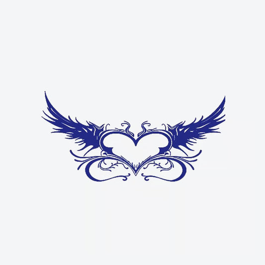 Winged Heart Ornamental Tattoo